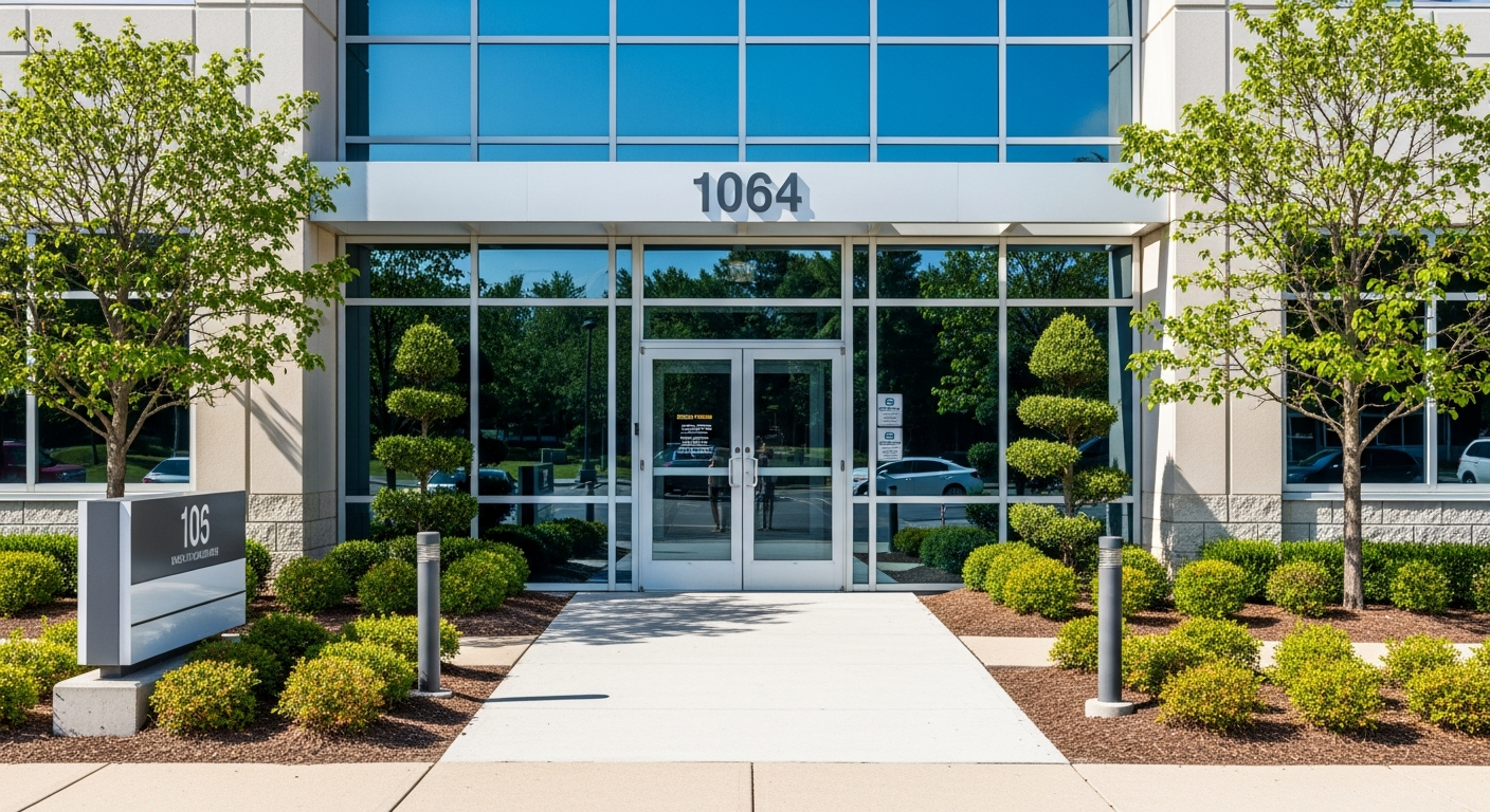 Professional commercial office building exterior at 5333 Bells Ferry Road Acworth GA business address